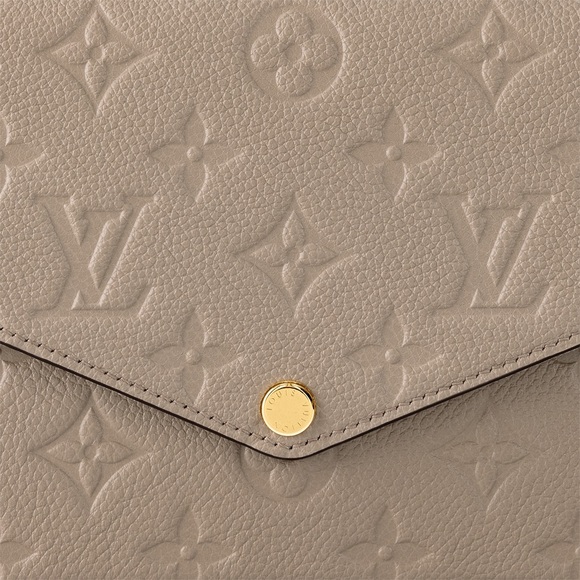 Beige Louis Vuitton Cream Clutch with Elegant Gold Hardware - Picture 11 of 14